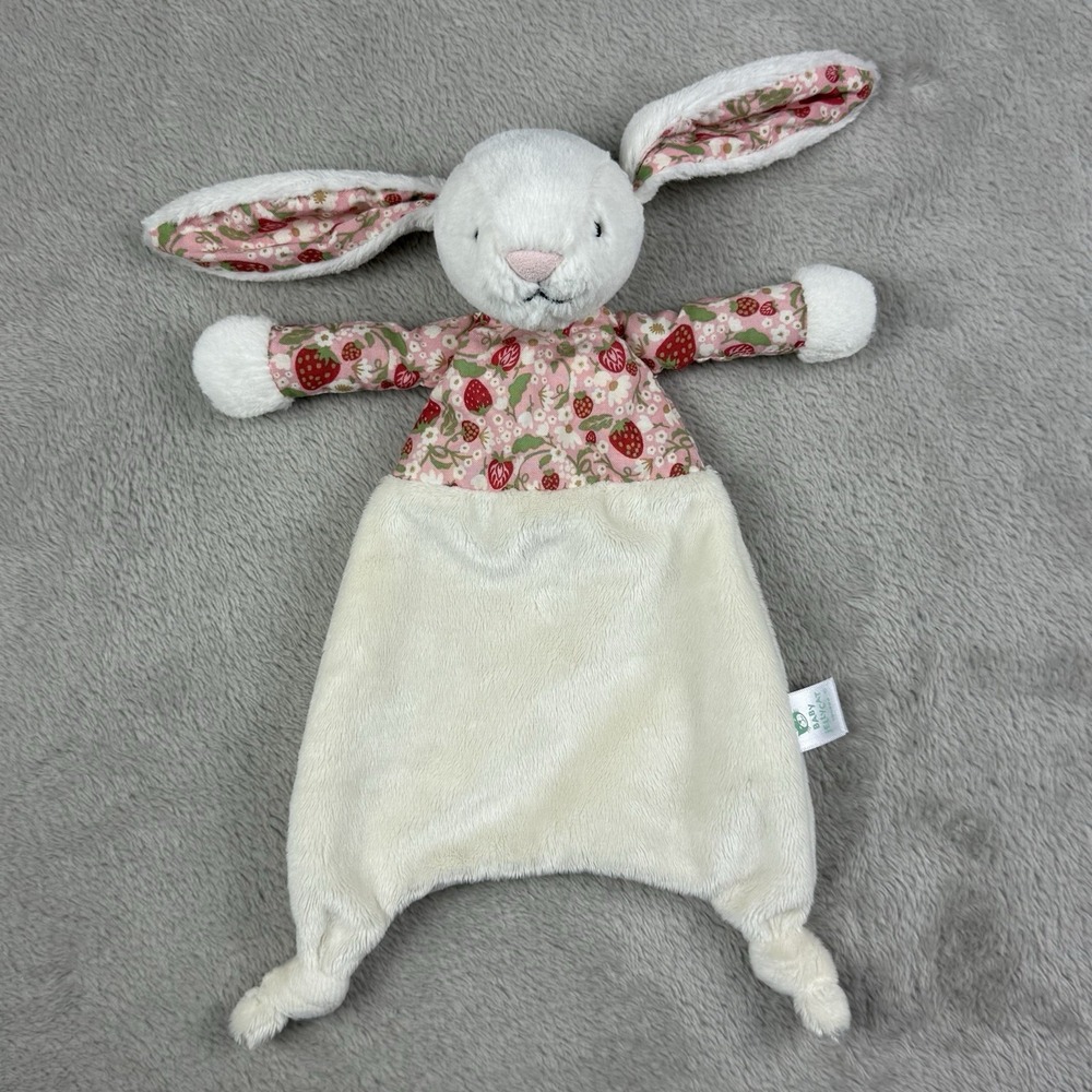 Jellycat Blossom Bunny Berry Comforter Baby Small Cream Strawberry Floral CMF4MS